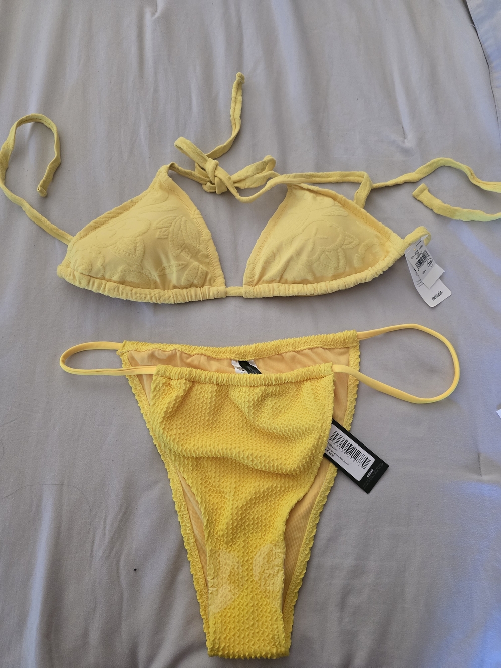 PrettyLittleThing Yellow Bikini Bottoms with Elastic Trim